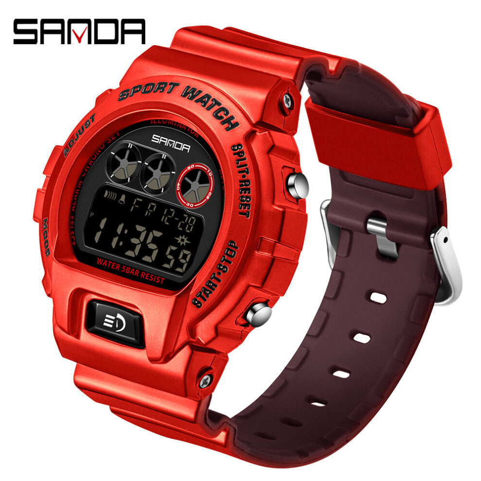 SANDA Top Sports Men woman Watches Outdoor Multifunction Watches Alarm Clock Waterproof LED Digital Watch