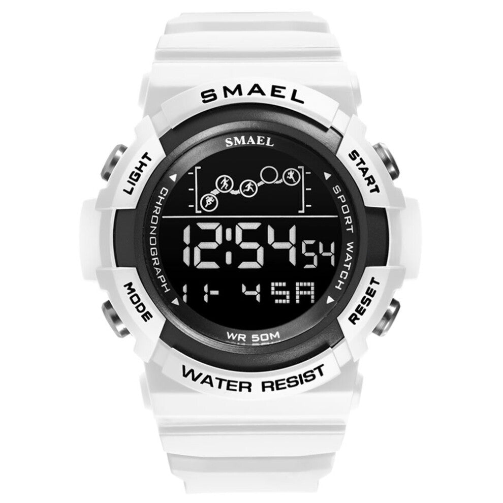 SMAEL Casual Sports Outdoor Waterproof MultiFunctional Electronic Watch LED Luminous Digital Display Mens Women Watches