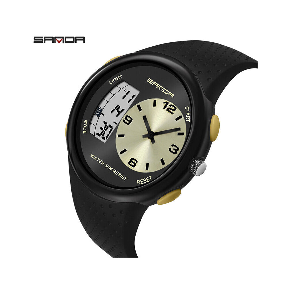 Men's Electronic Watch Sports Watch Shockproof Chronograp Dual Time Watches Waterproof Wristwatch For Boy