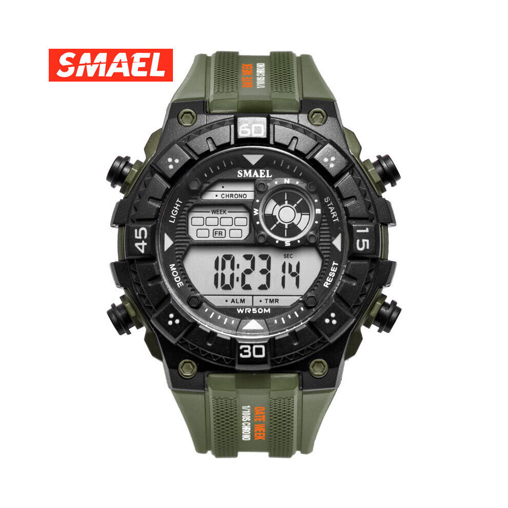 Men Sports Watches Outdoor Big Dial LED Digital Electronic Watch For Men Army Military Waterproof Watches