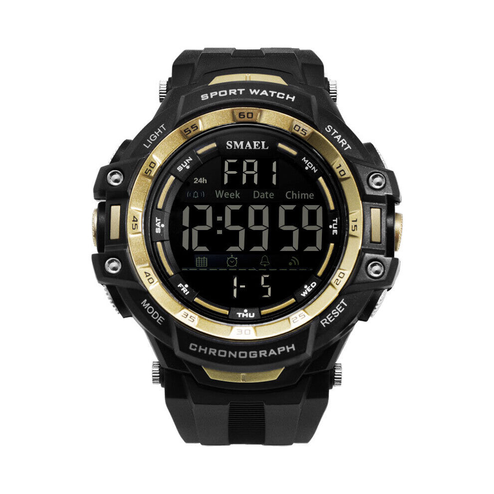 SMAEL Mens Military Outdoor Sports Watch Waterproof Luminous Alarm Clock Multifunctional LED Digital Electronic Stop