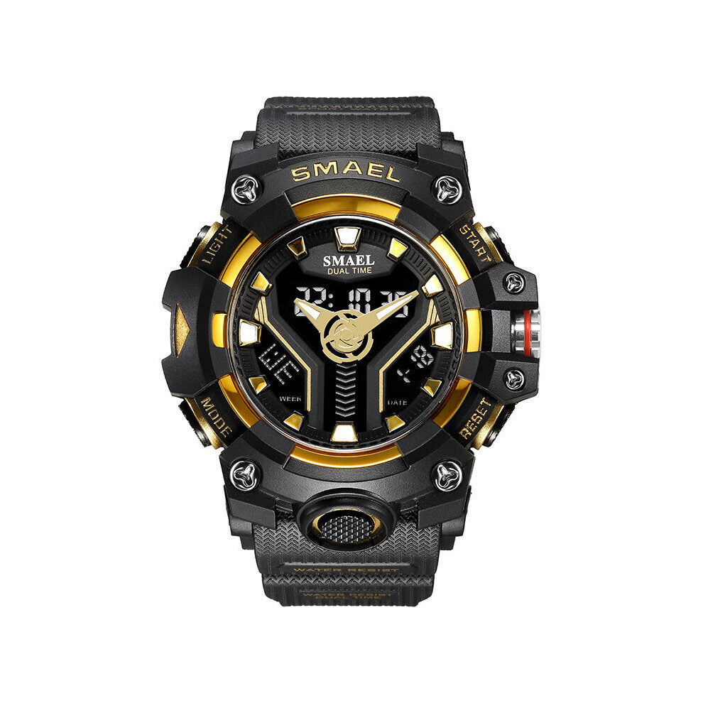 SMAEL MultiFunctional LED Electronic Quartz Watch Mens Waterproof Luminous Outdoor Sports Relogio Masculino