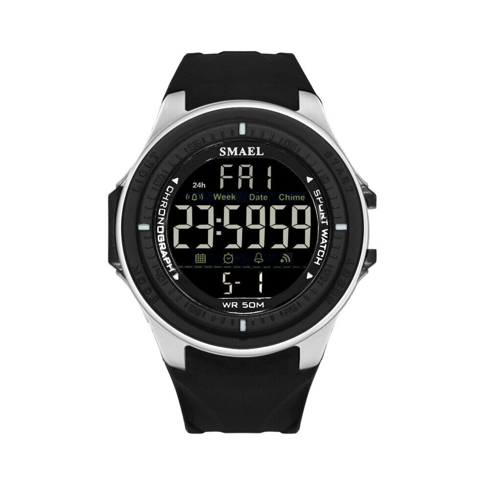 SMAEL Teenager Students Outdoor Sports Watches Waterproof Multifunctional Casual Electronic Mens Women Single Display
