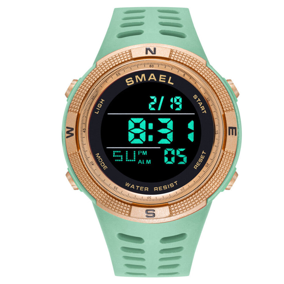 SMAEL Single Display Digital Watch Recreational Waterproof Outdoor Sports LED Digital Electronic Mens And Women Students Watches