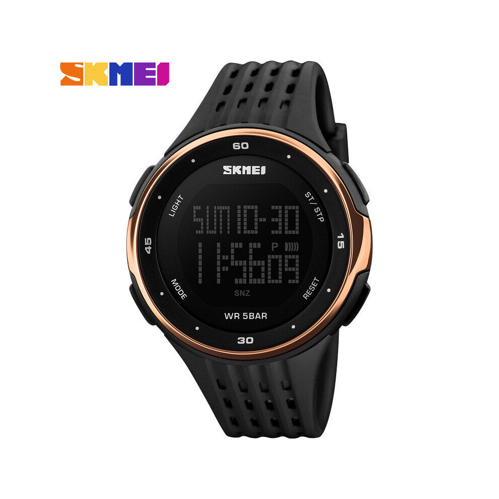 Men's Led Digital Watch Male Heavy Big Dial Hand Clock Rubber Strap Running Sports Student Wristwatch