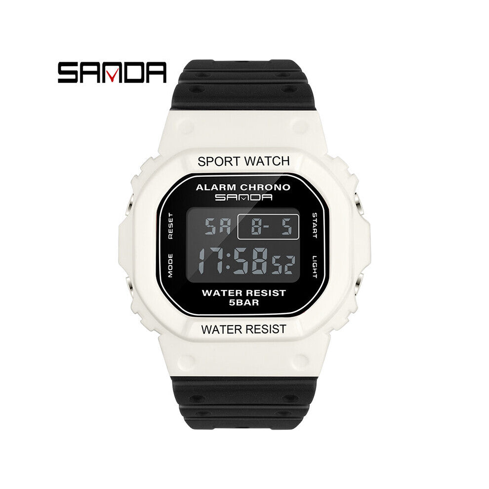 SANDA Watch For Men Sports leisure 50M Waterproof Woman Digital Watches Men and Women's Watch Electronic Reloj De Hombres