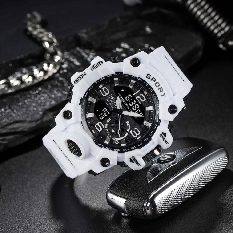 Men Women Delicate Waterproof Digital Quartz Watches Sports Anti-seismicDual Time Wristwatch