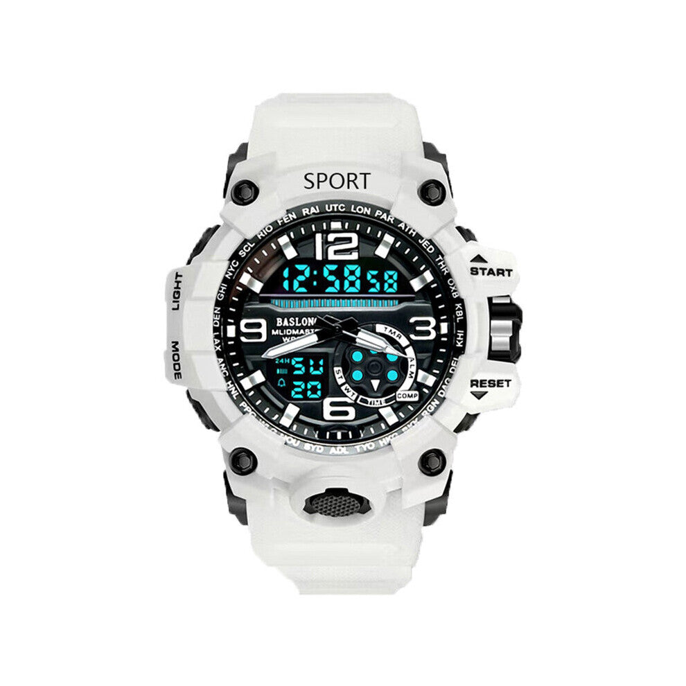 Boys Children Waterproof Sports Digital Watch Amy Alarm Dual Time Men Women Wristwatch Gift For Student