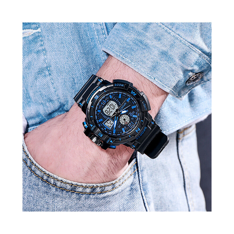 Men Women Waterproof Watches Sports Anti-seismic Quartz-watch Dual Time Relogio Masculino Esportivo