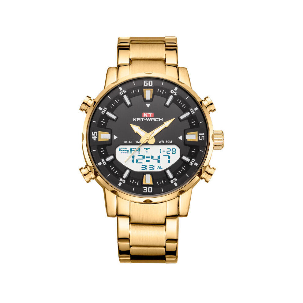 Climbing Sport Waterproof Watches Men Luminous Dual Display Alarm Top Quartz Watch Relogio Masculino