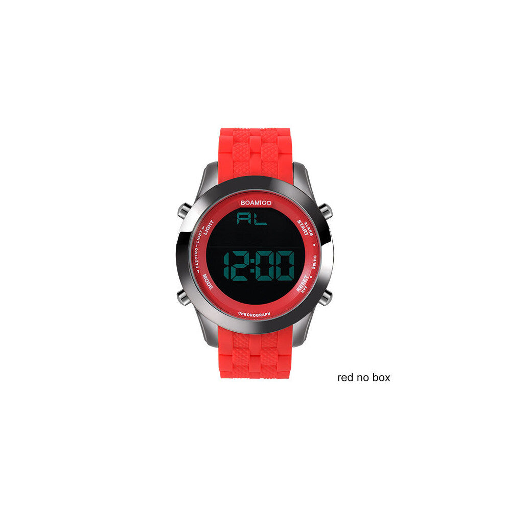 men sports watches men digital watches rubber band wristwatches LED display red clock 30M waterproof