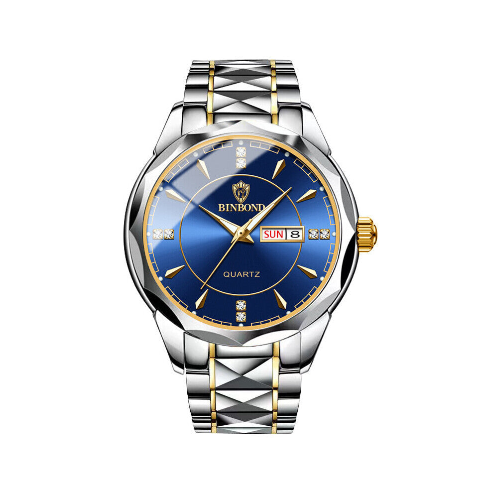 Men's Watches Stainless Steel Band Waterproof Quartz Watch For Man Calendar Male Clock Reloj Hombre