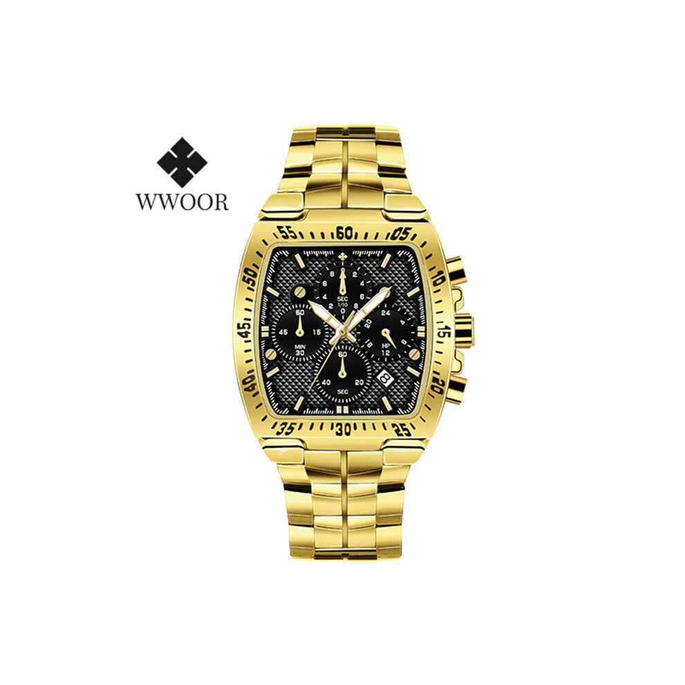 Square Watch Men Sports Military Quartz Casual Chronograph Waterproof Wristwatches Relogio Masculino