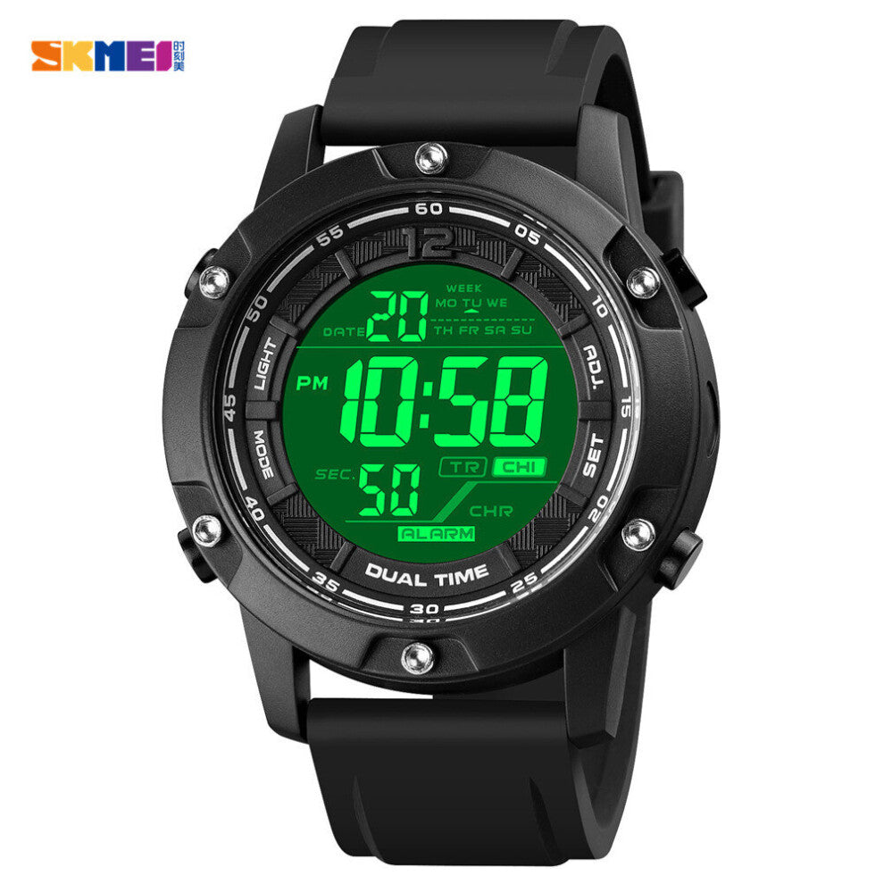 100M Waterproof Digital Watch Men Count Down Sports Mens Swim Wristwatches 2 Time Men Watches Clock relogio masculino