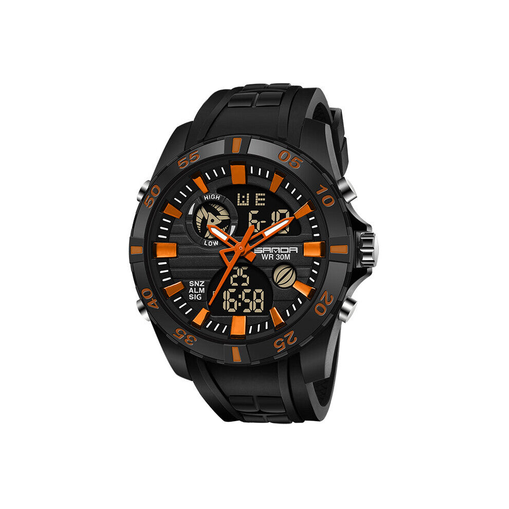 SANDA Sports Style Men Watch Durable Analog Digital Dial Multifunctional Electronic Clock Relogio Masculino 791