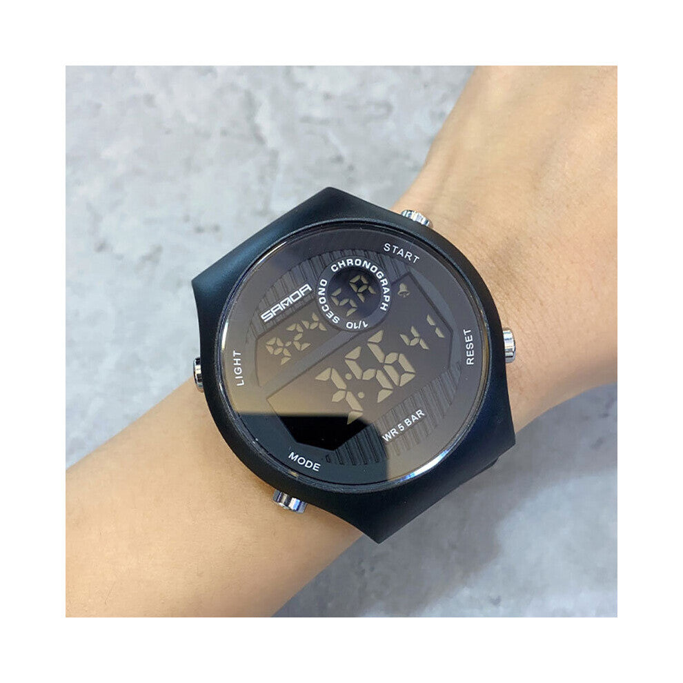 SANDA Men Big Outdoor Sports Watch 5ATM Water Resistant Digital Wrist Watches Led Light Stopwatch Men's Clock Reloj Hombre