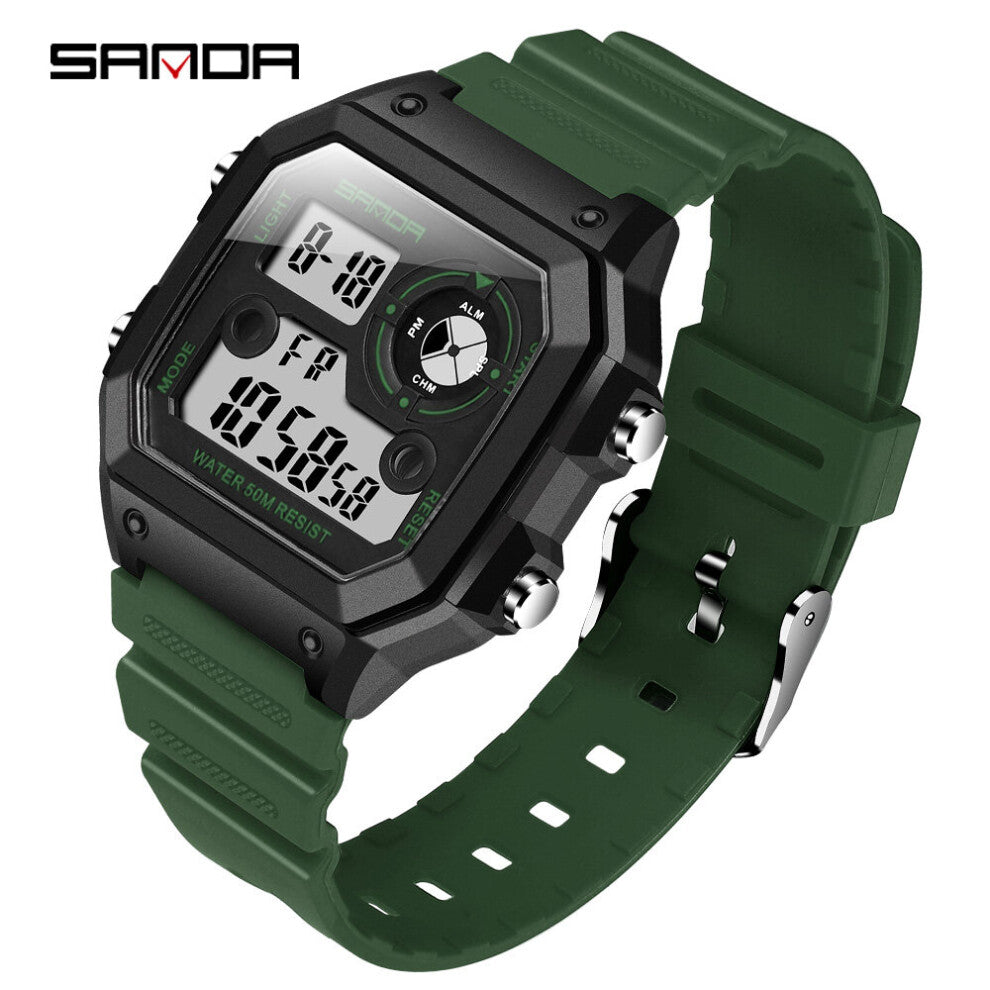 Top Sports Watch Men 5ATM Waterproof Military Style Watches Shock Digital Display Clock Relogio Masculino