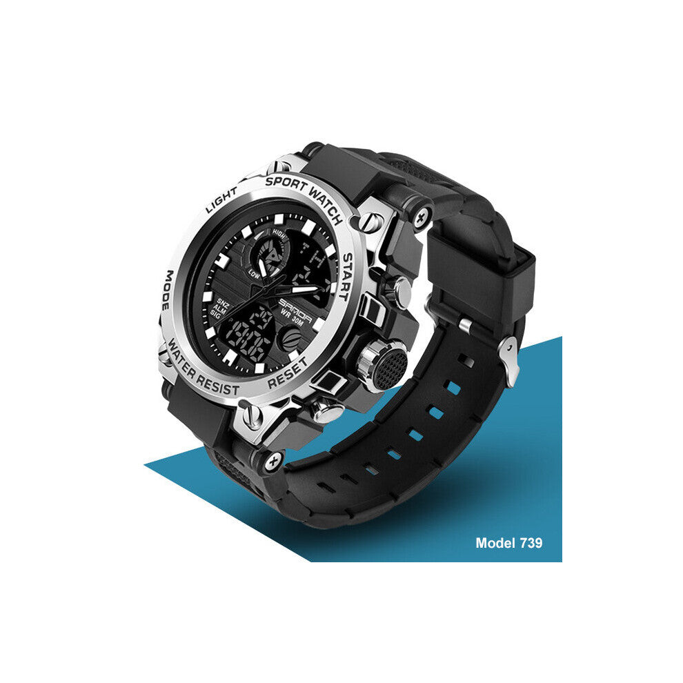 SANDA Watch For Men Sports Military Quartz Top Men Watches Waterproof Digital Male Clock Relogio Masculino