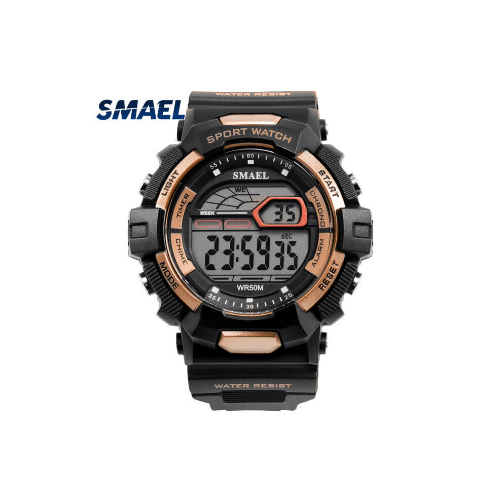 Smael Top Sports Men's Watch, Electronic Digital Display, Led Luminous Automatic Date Update, Waterproof