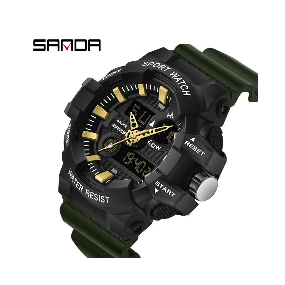 SANDA Sports Men's Watches LED Digital Military Quartz Watch Men Waterproof G Style Wristwatches relogio masculino Clock