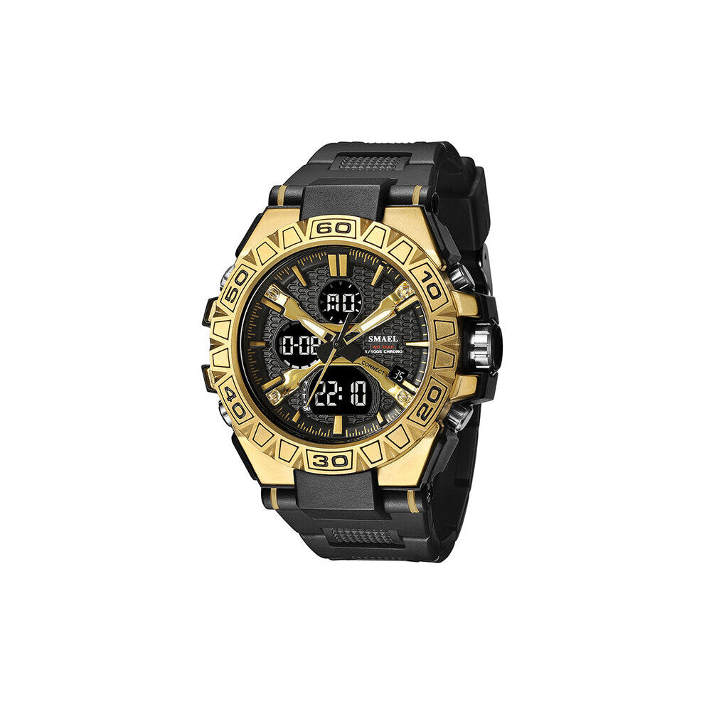 Men Watches Quartz Watch Waterproof 50M Man Digital Watch Led 8071 Smael Watch Military Sports Dual Display