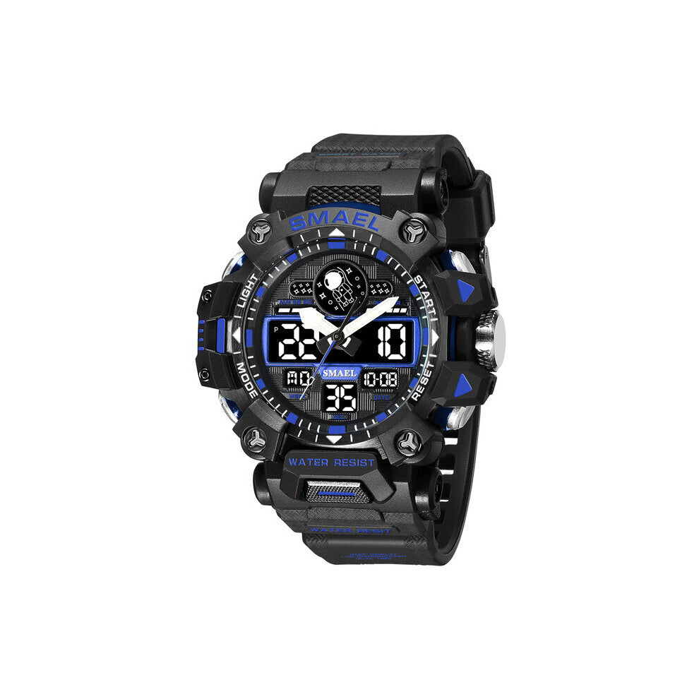 Sports Watches for Men Military Sport Electronics Quartz Wristwatch Dual Display Waterproof Led Light Digital Watch 8078