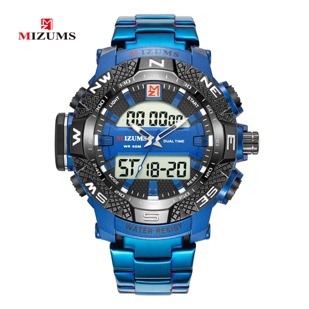 Watch Men LED Digital Sports Watches for Man Stainless Steel Strap Electronic Waterproof Wristwatch Male Clock Relogio Masculino