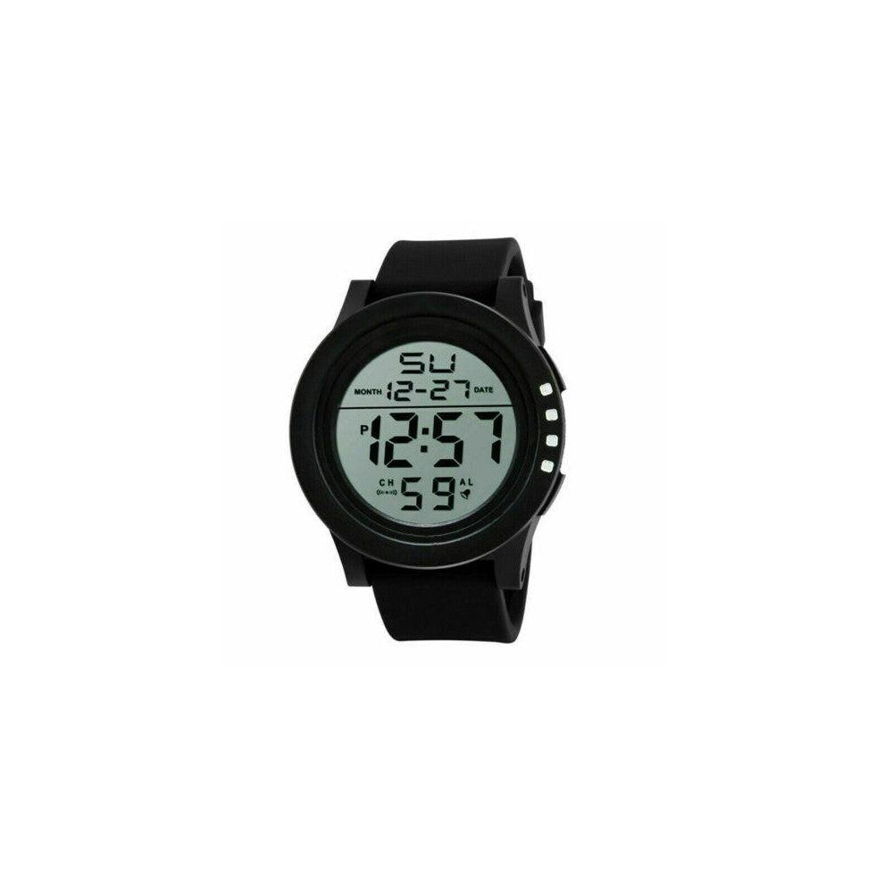 Men Sports Watch Silicone Strap Military Tactical Watch LED Calendar Waterproof Digital Backlight Wristwatch