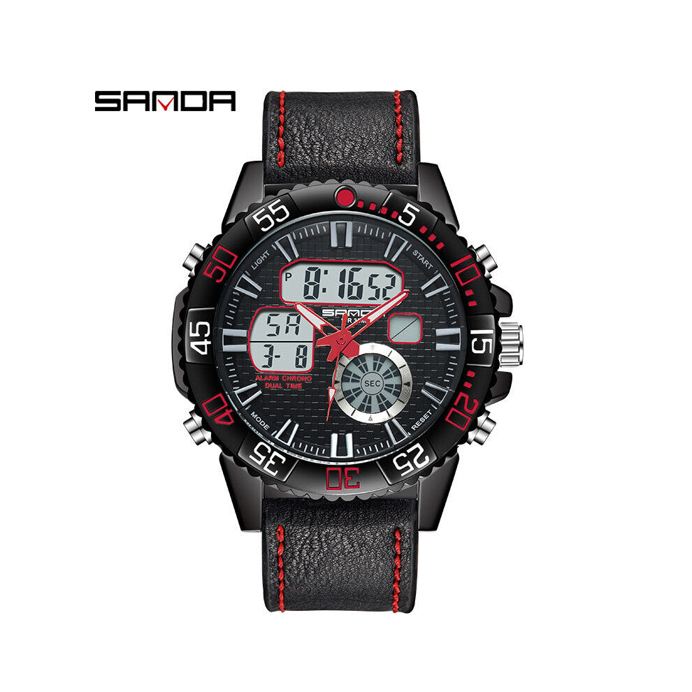 Military Style Large Dial Watch Man Sanda 771 Mens Sports Watches 30m Waterproof Digital Led Electronic Male Wristwatches