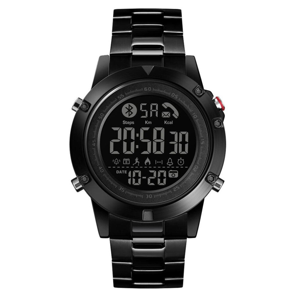 Smart Bluetooth Creative Sports Wrist Watch Men Steel Strap Calorie Pedometer Remote Camera Digital Watches