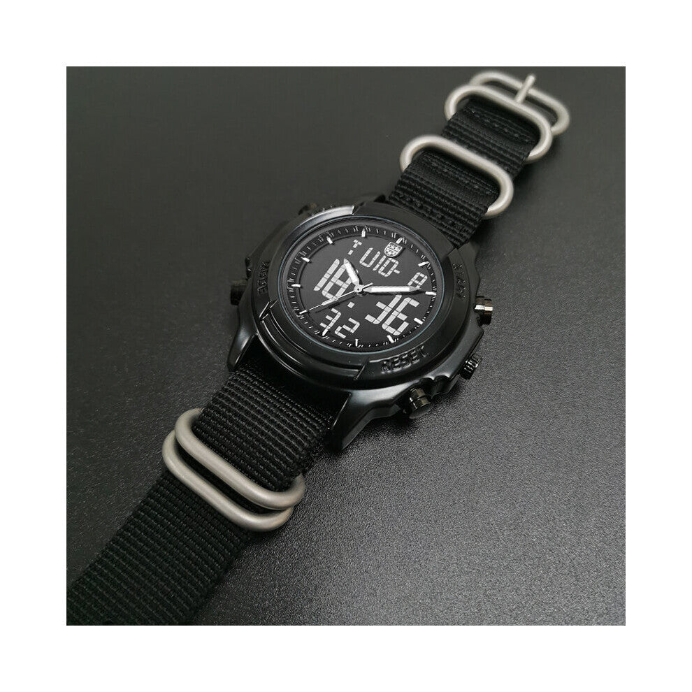 Multi-functional digital Watch Nylon Waterproof Luminous Watch reloj hombre Men's Quartz Watch Leisure Outdoor Sports Watches