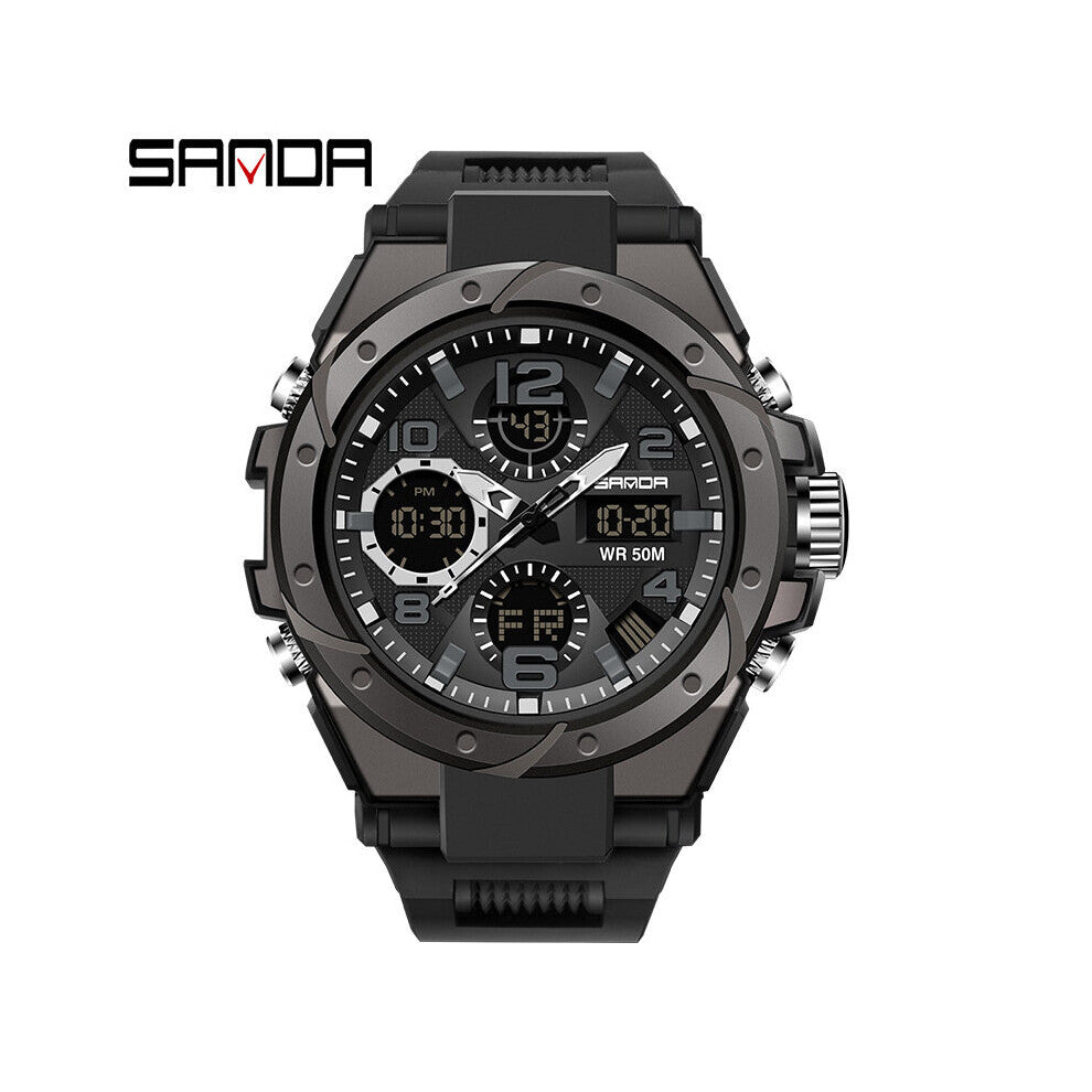 Dual Time Zone Sports Men's Watches Military Quartz Watch Man Waterproof Wristwatch for Men Clock Shock Relogios Masculino