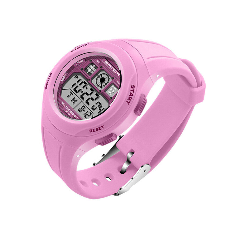 SANDA Top Children Watches LED Digital Multifunctional Waterproof Wristwatches Outdoor Sports for Kids Boy Girls 331