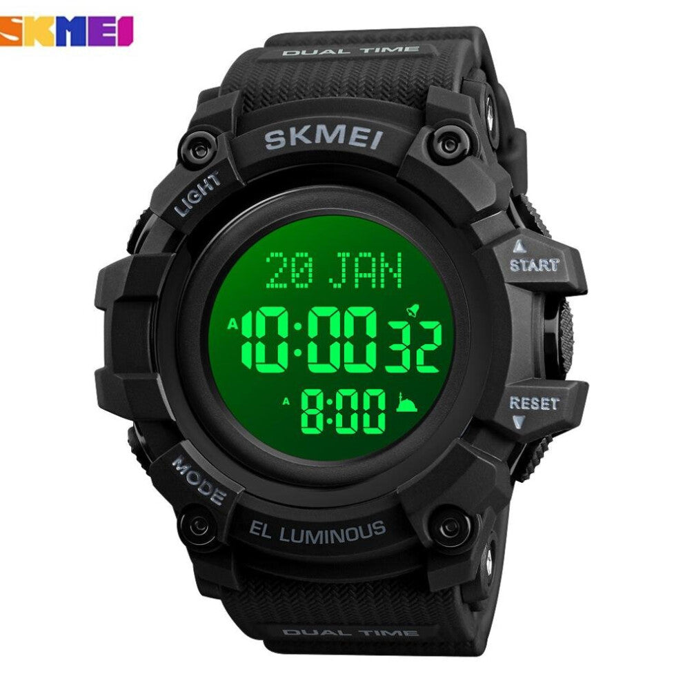 LED Display Electronic Watch Men's Wristwatch Stopwatch Calendar Male Sports Watches Muslim Azan Clock Relogio Masculino