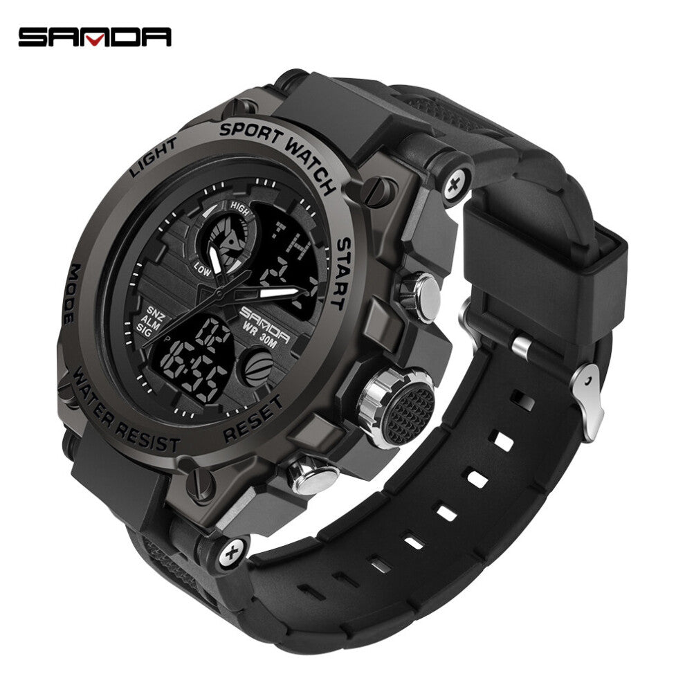 Sanda Sports Men's Watches Military Quartz Electronic Shockproof Waterproof Digital Wristwatch Relogio Masculino