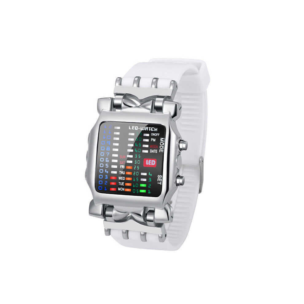 Men Watch LED Luminous Binary Digital Watches Sports Waterproof Clock Watches For Men Relogio Masculino