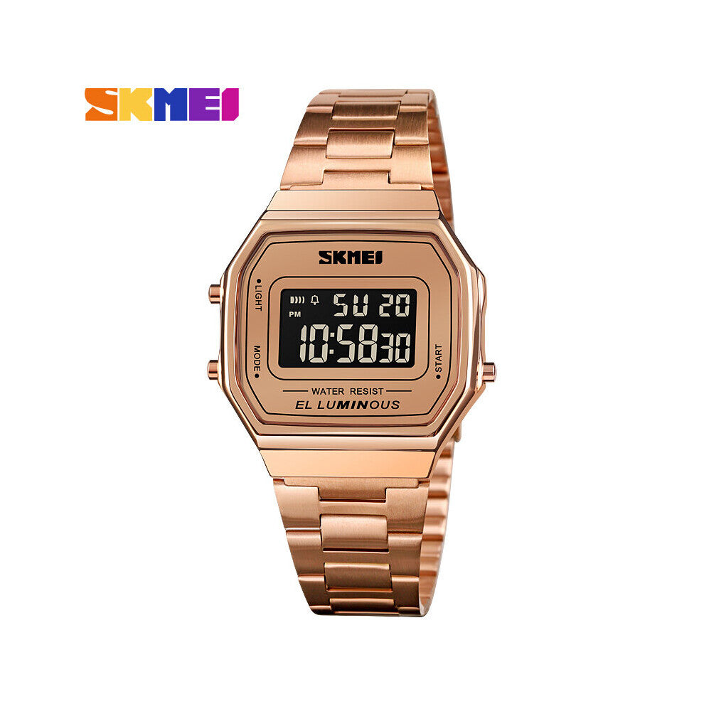 LED Digital Sports Watches Men Stainless Steel Countdow Time Zone Waterproof LED Electronic Digital Watch reloj hombre