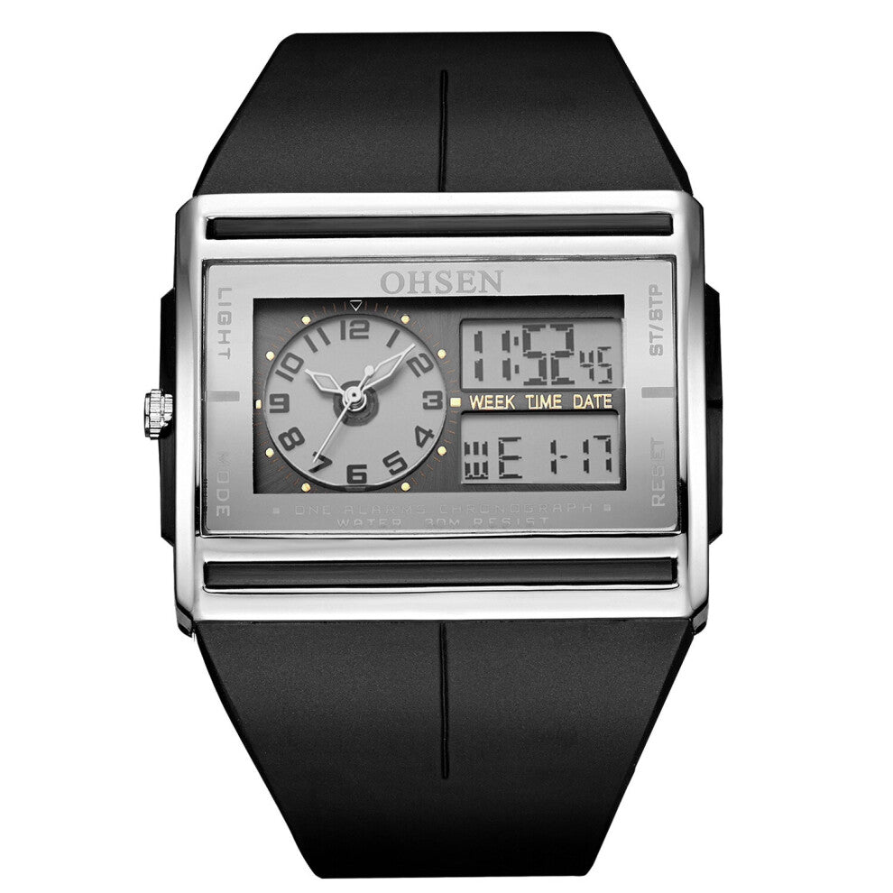 Military Sports Watches Electronic Mens Watches Male Clock Waterproof Dual Display LED Digital Watch Relogio Masculino