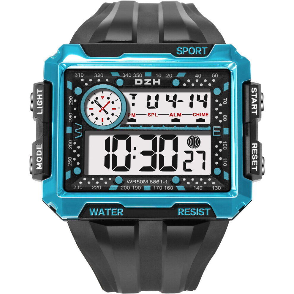 Men Sports Watch Military Waterproof Big Dial Digital Watch LED Male Electronic Clock Watches for Men Relogio Masculino