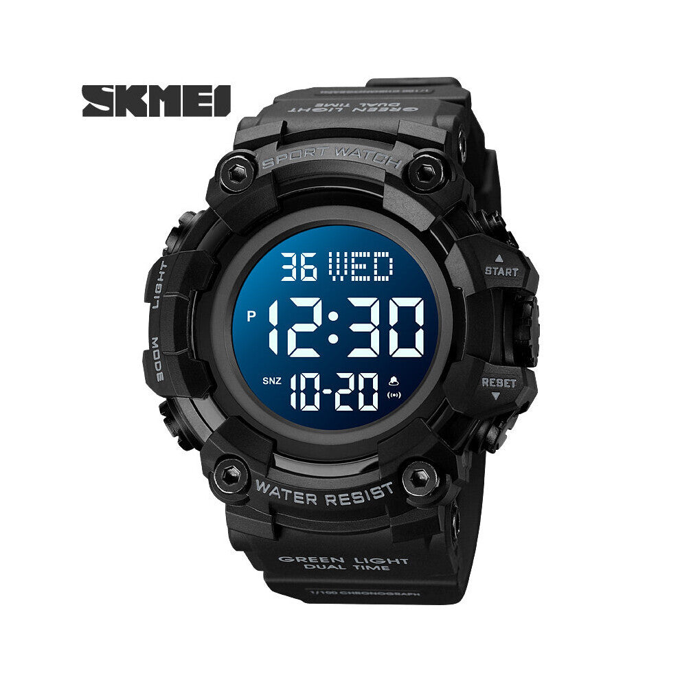 Sports Watches Men Waterproof Countdown Stopwatch Dual Time Digital Wristwatch Big Dial Clock Reloj Hombre