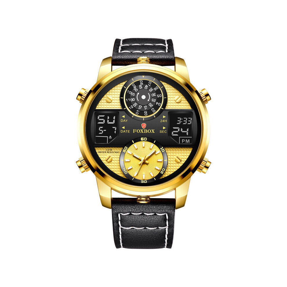 FOXBOX Men Watches Quartz Sport Watch Man Digital Wristwatch with Backlight Clock 30M Waterproof Wrist Watch