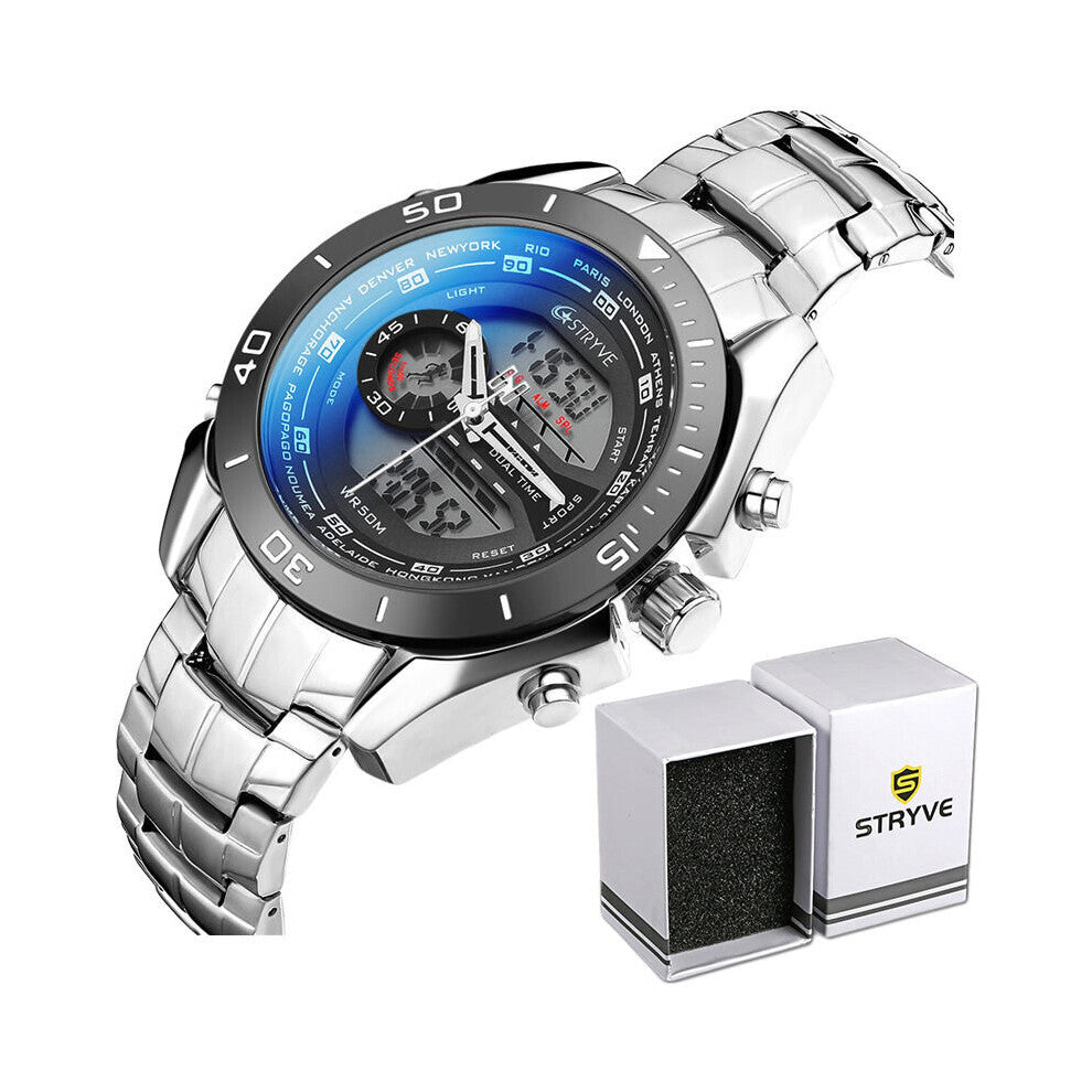 Stryve S8019 sports watch men's digital watch multi-function 50m waterproof watch reloes male