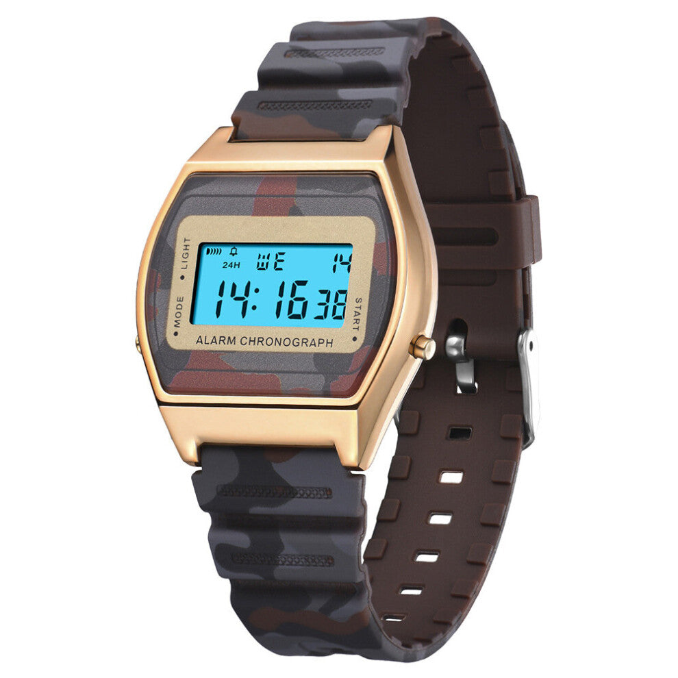 UTHAI BK71 Thin And Light Square Student Camouflage Luminous Sports Men's Electronic Watch