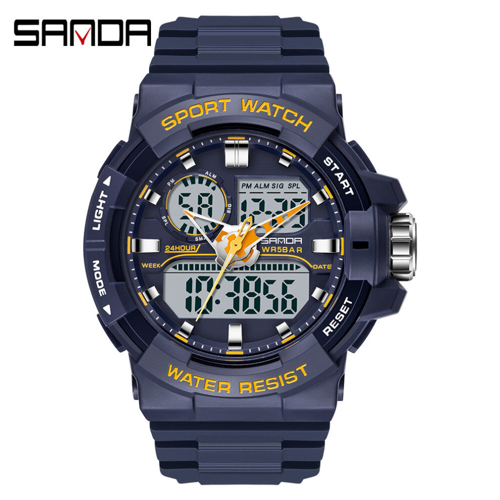 leisure men's electronic watch multi-function watch outdoor sports waterproof watch