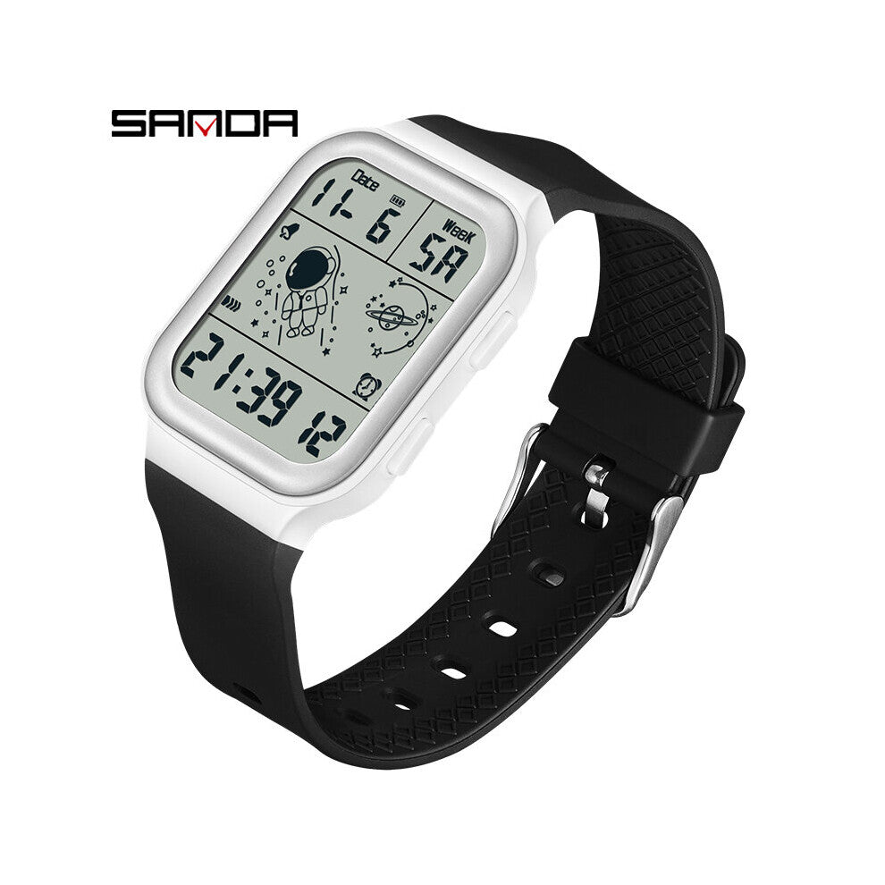 Sanda Men Digital Sports Watches Step Kilometer Luminous Waterproof Electronic Chronograph Wrist Square Clock Reloj Hombre