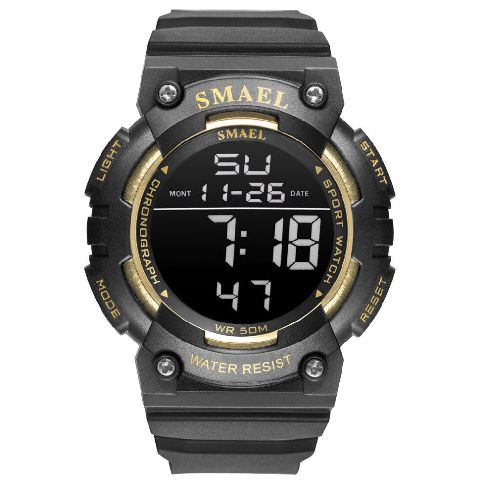 Men's Sports Watch Wristwatches With 50M Waterproof LED Back Light Clock Alarm Sport Bracelet 1539 Digital Watches