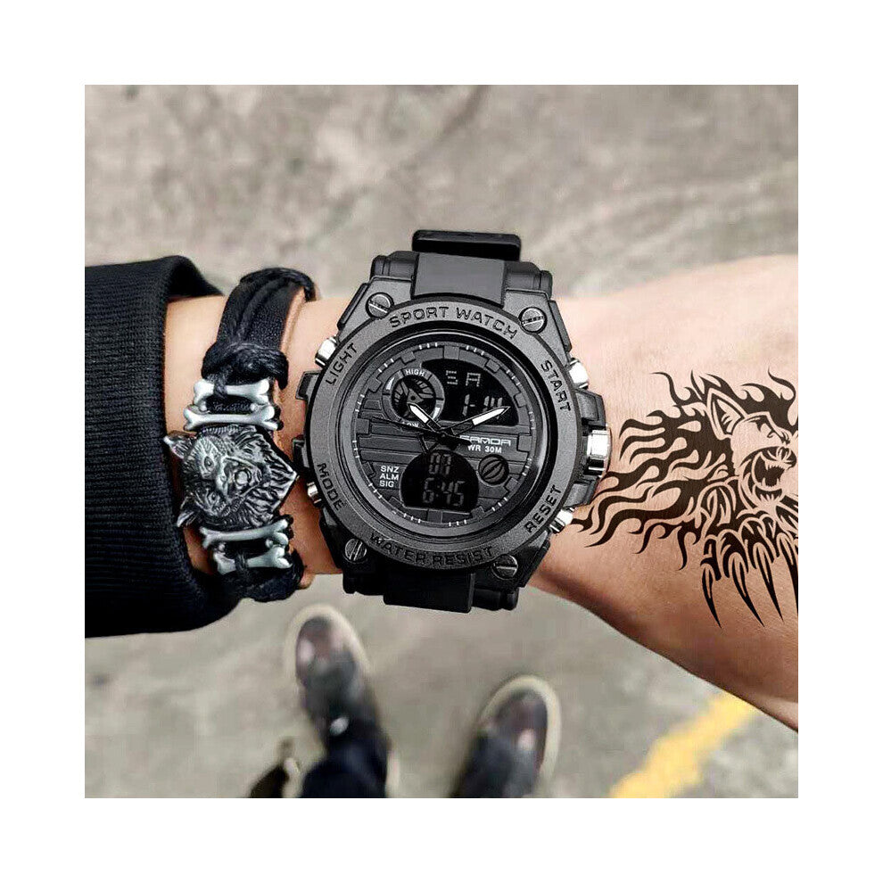 Military Hand Watch Digital Special Forces Clock Men's Double Display Waterproof Luminous Outdoor Sports Electronic Wristwatch