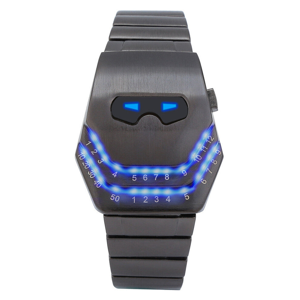 Creative Snake Head Watch Men LED Digital Watches Stainless Steel Electronic Wristwatches Men Sports Watches