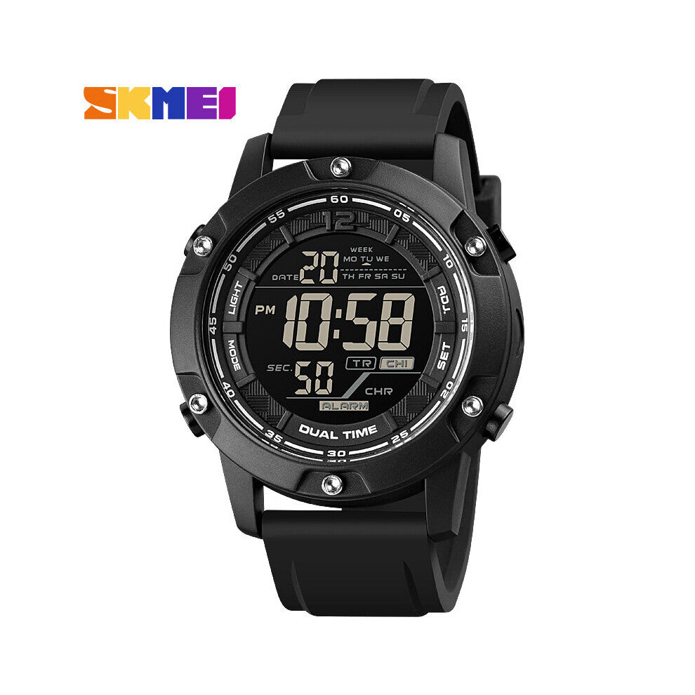 100M Waterproof Digital Watch Men Count Down Sports Mens Swim Wristwatches 2 Time Men Watches Clock relogio masculino 1762