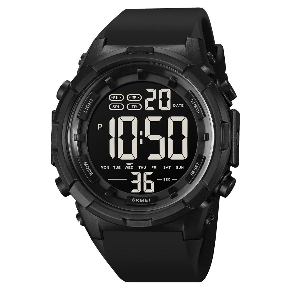 Sports Men's Digital Watch Three-Dimensional Dial 50M Waterproof Dual Time Countdown Multifunctional Watch1845